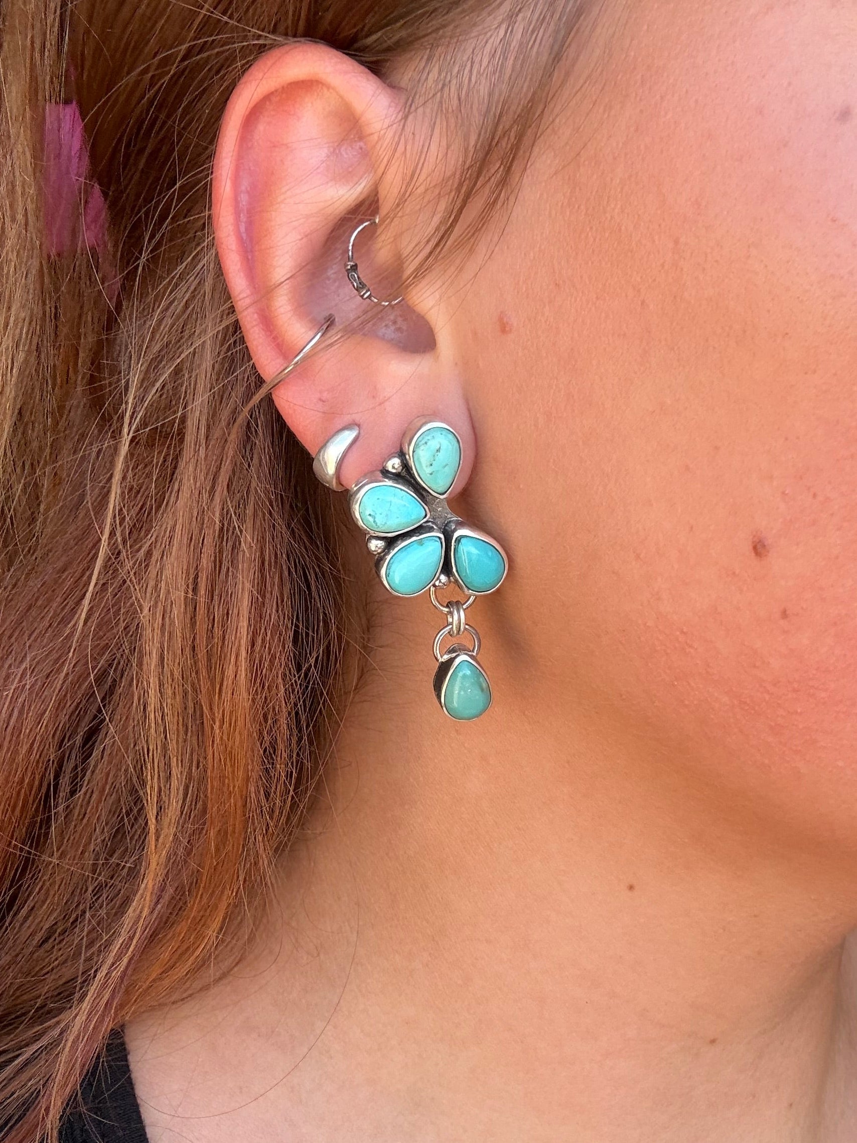 Kingman Half Cluster Earrings