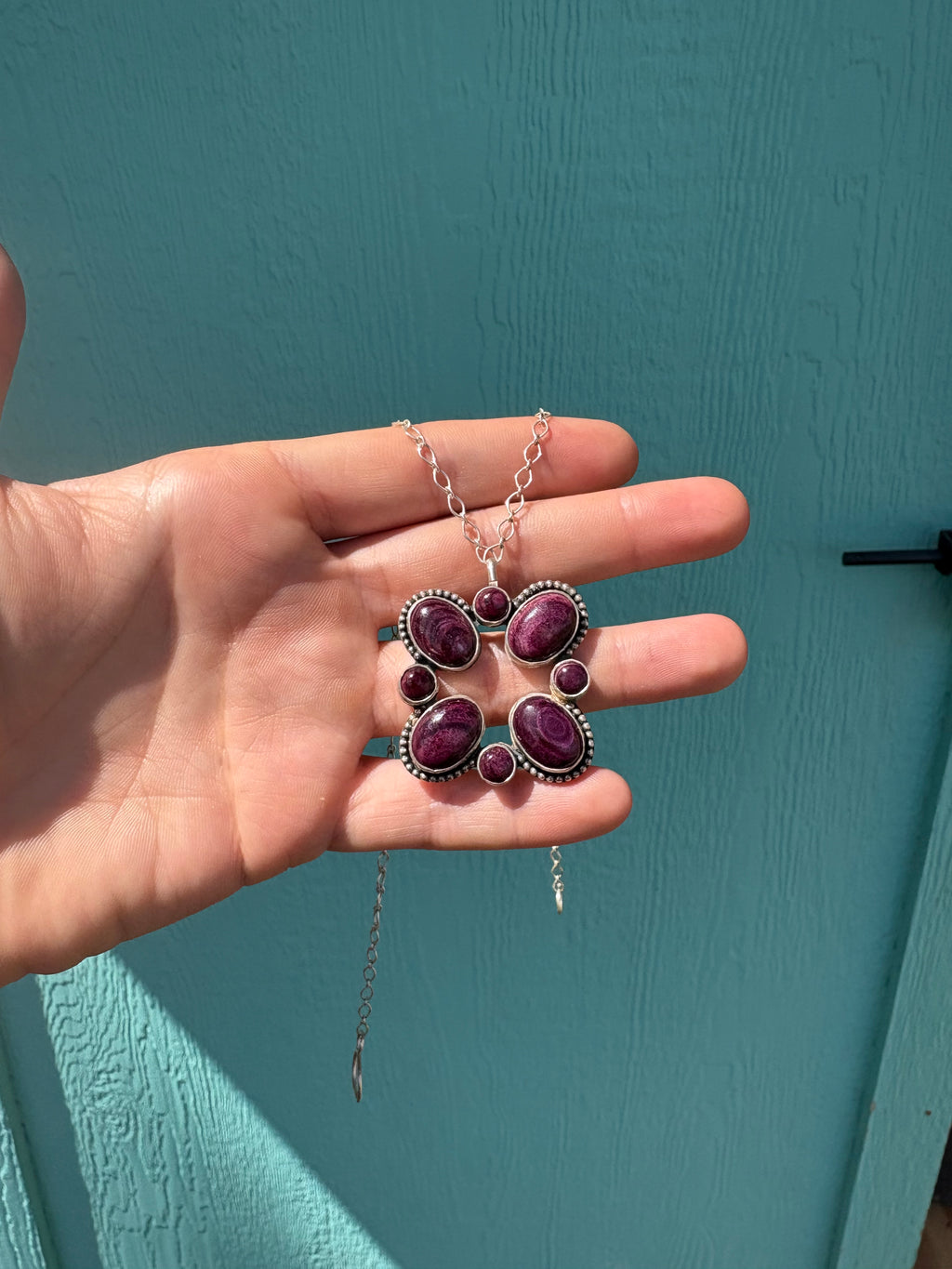 Spiny Oyster Square Necklace