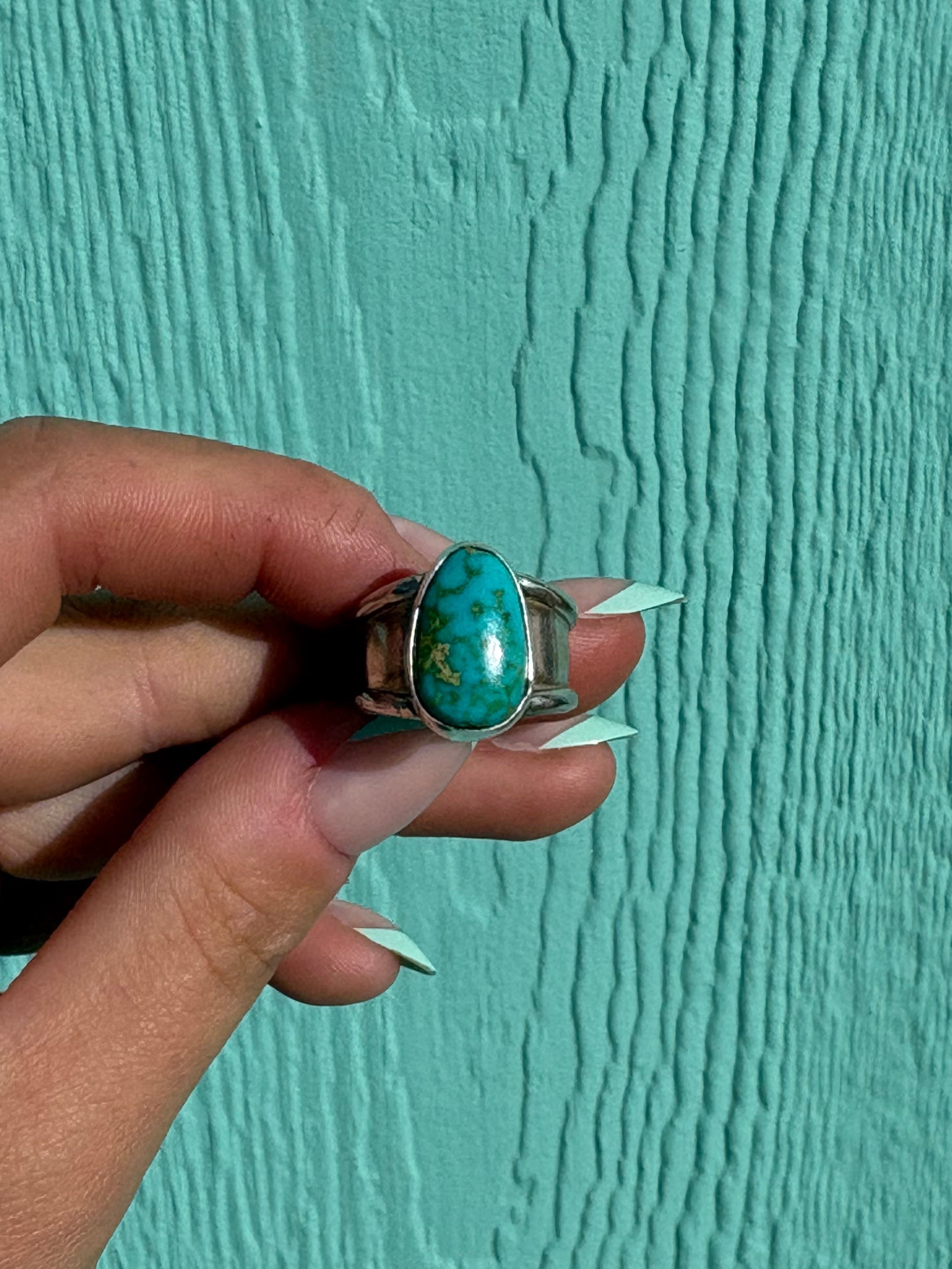 Lone Mountain Turquoise Ring Size 6.5