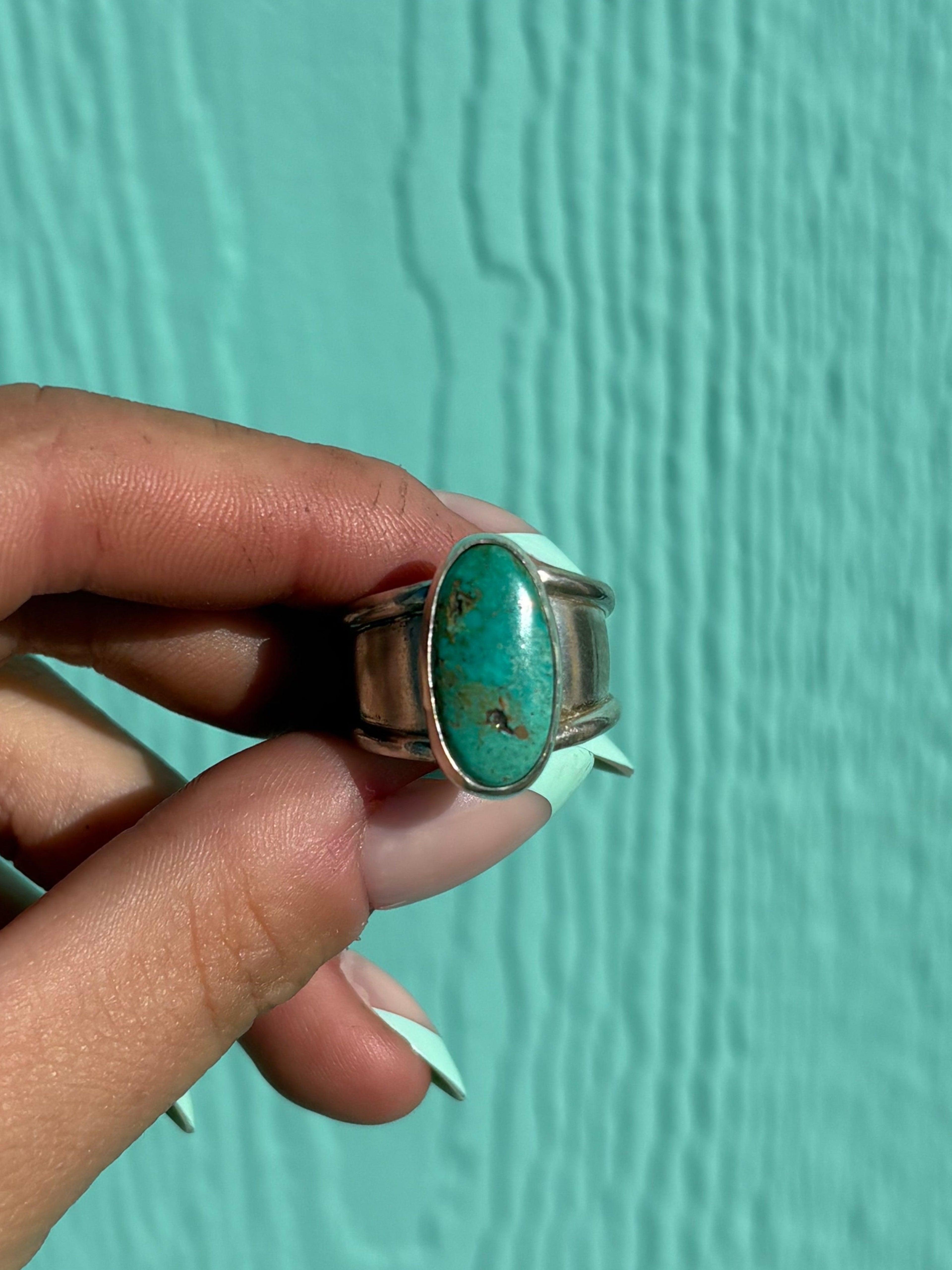 Lone Mountain Turquoise Ring Size 8