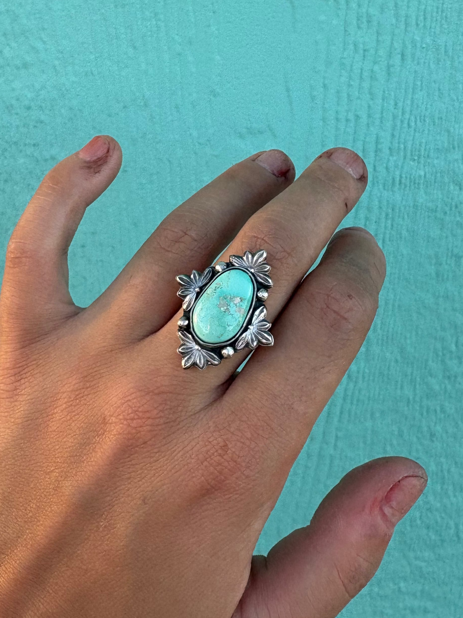 Lone Mountain Turquoise Ring Size 8