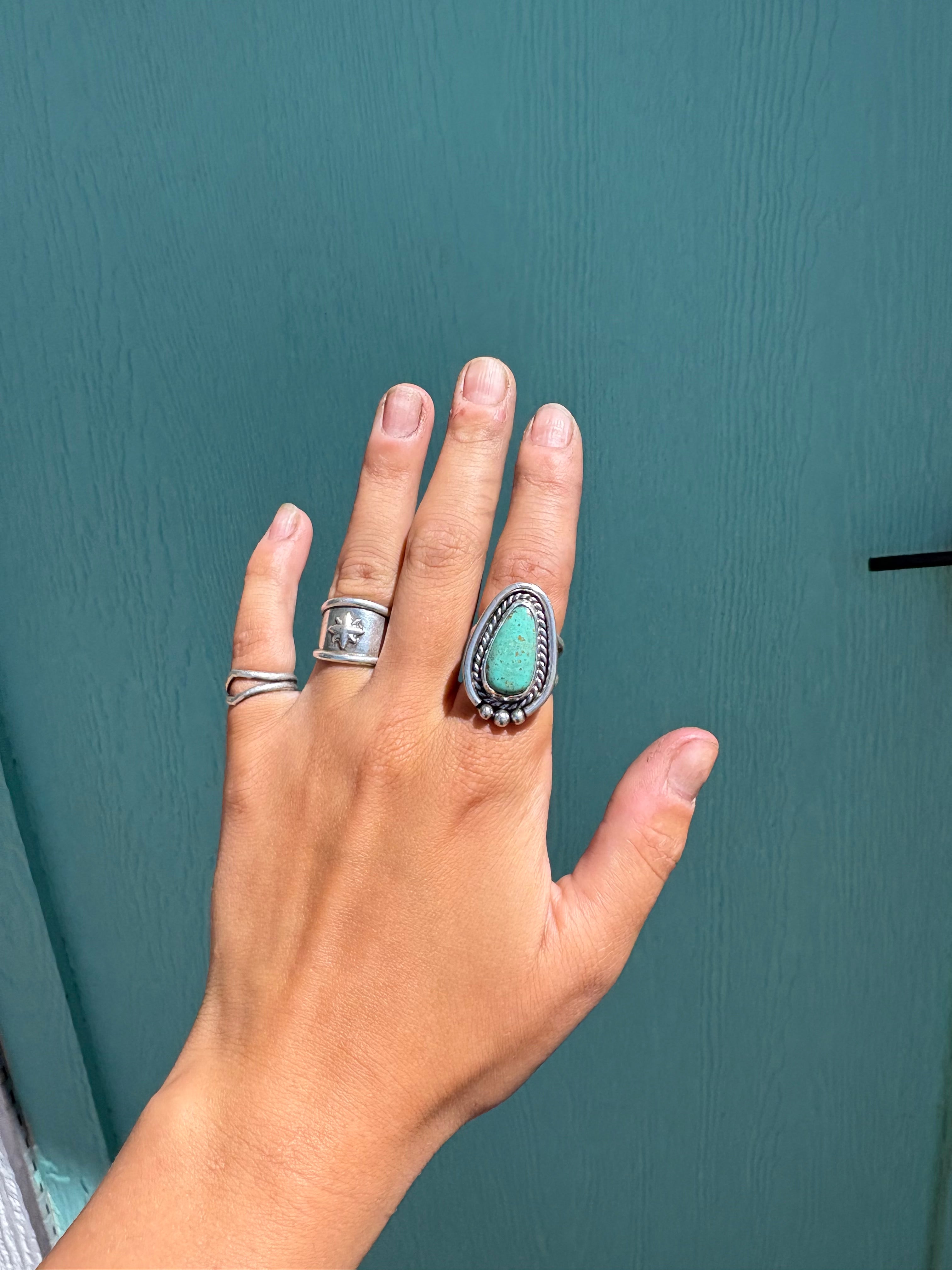 Kingman Turquoise Ring Size 7