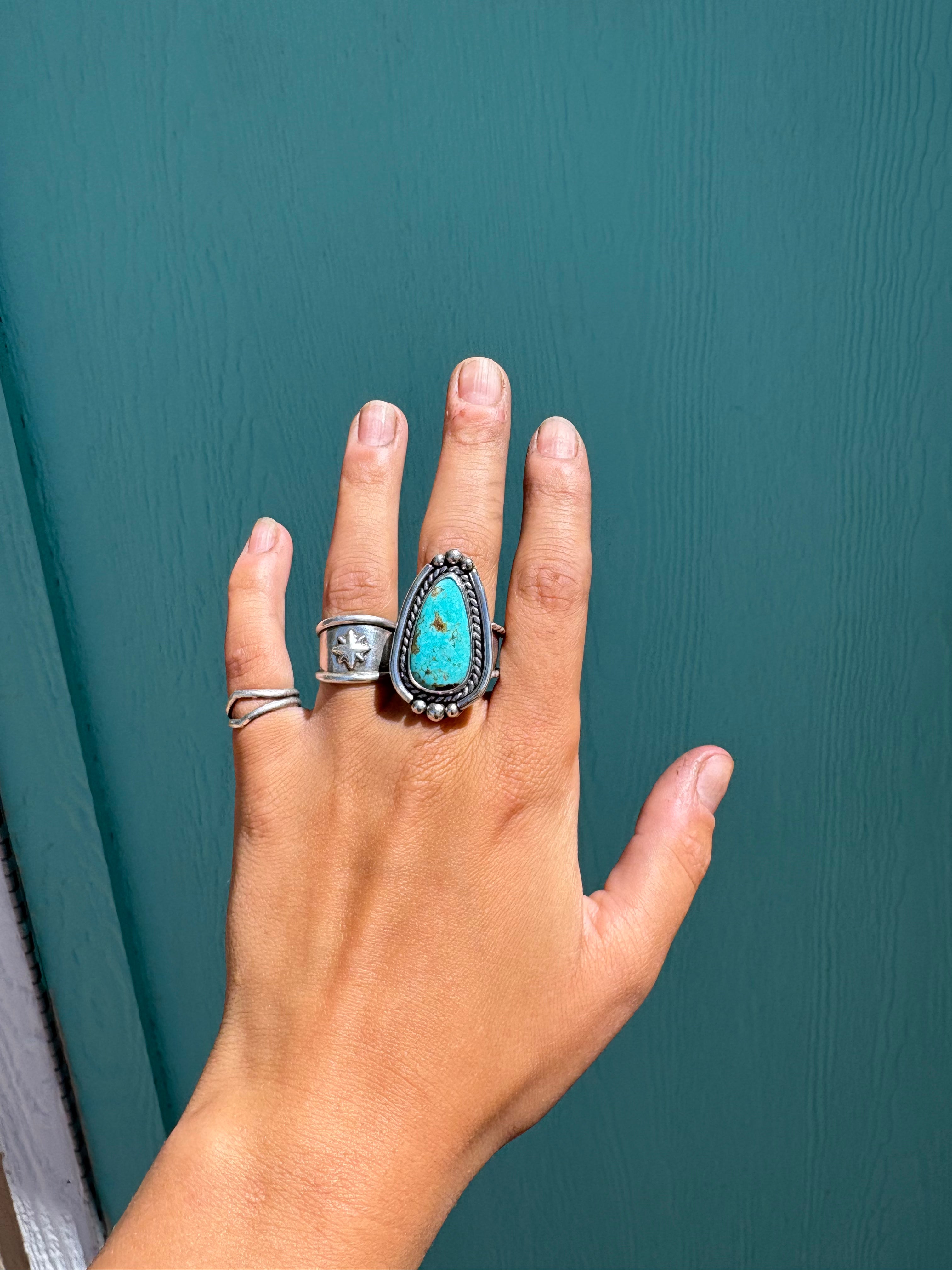 Kingman Turquoise Ring Size 9