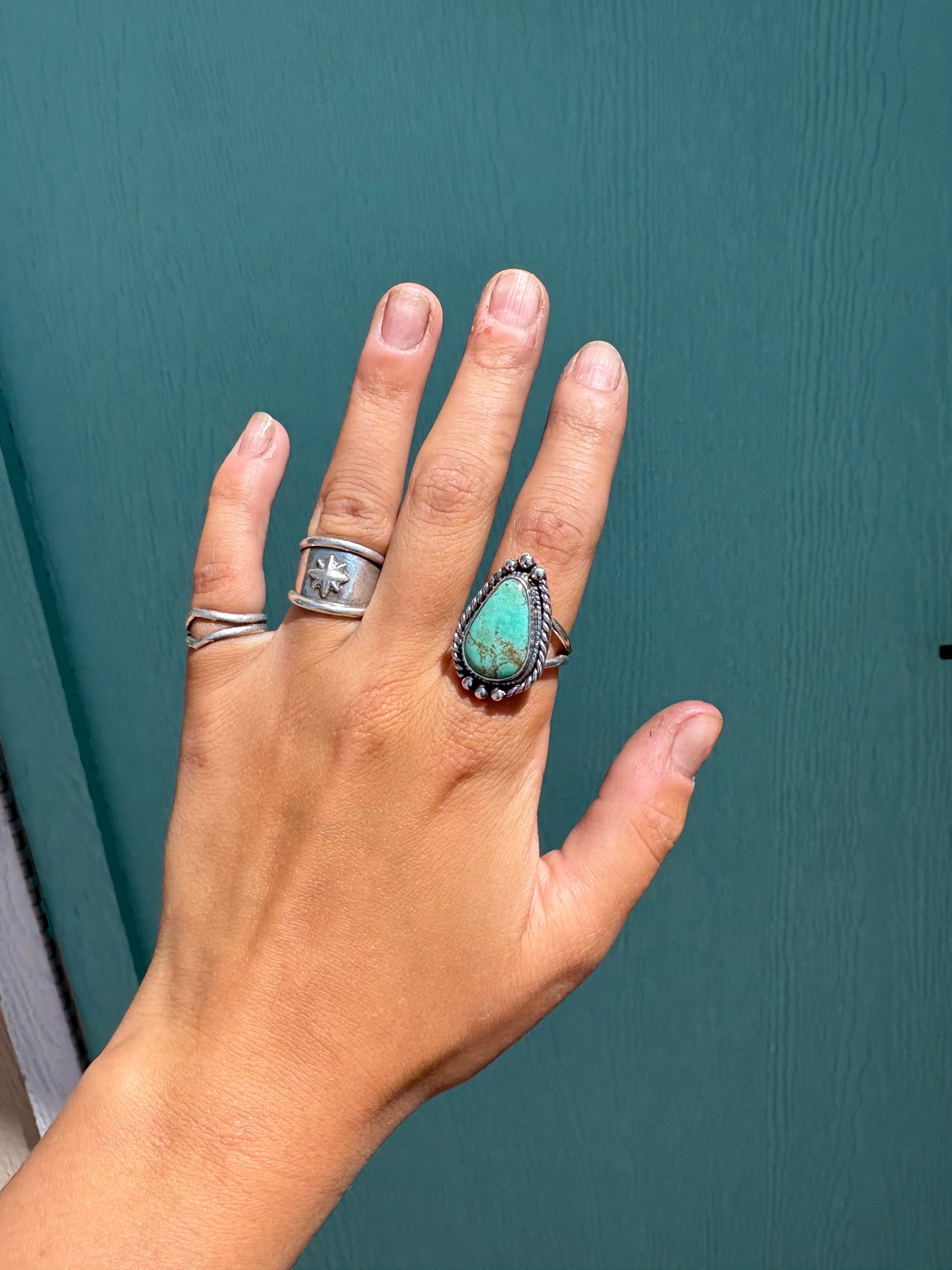 Kingman Turquoise Ring Size 8